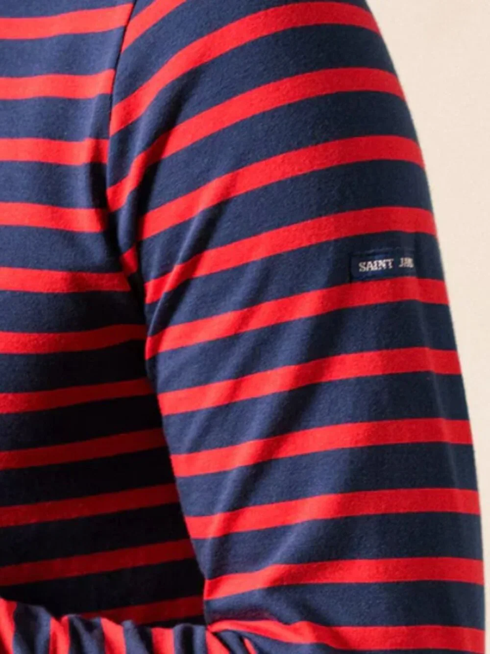 Saint James GALATHEE II Breton Striped Top Navy/Red wm sz 10 (slim) - Picture 5 of 11